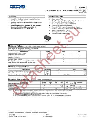 DFLS160-7 datasheet  